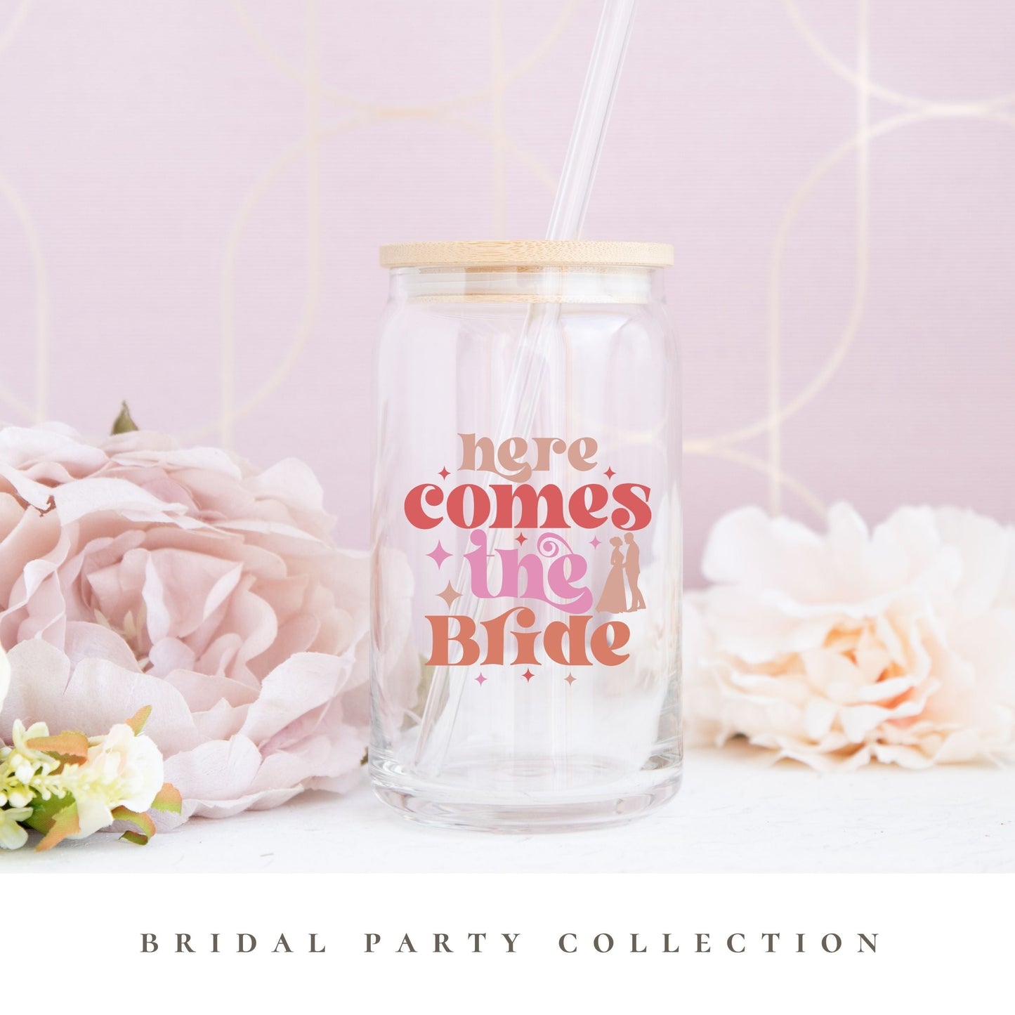 bride iced coffee glass