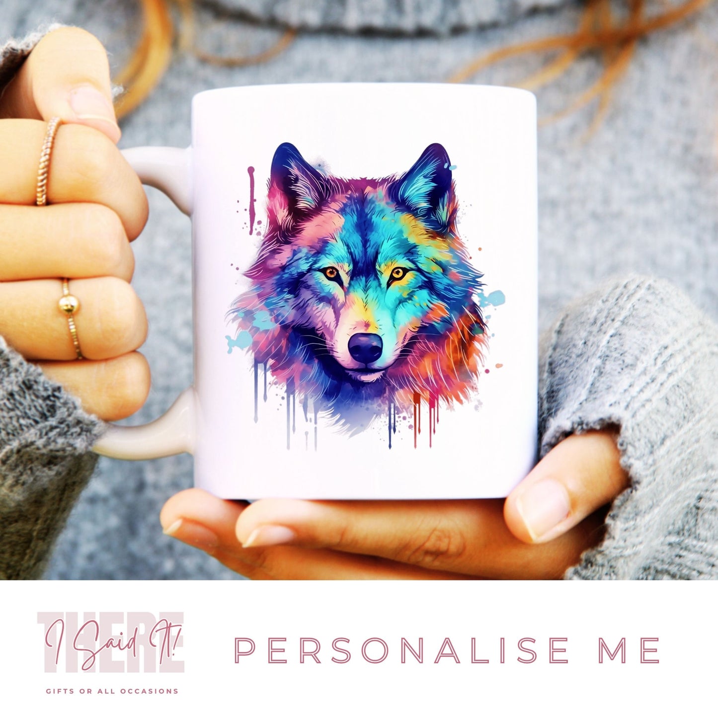 personalised-wolf-mug