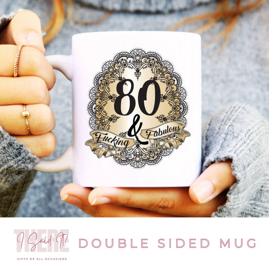 80th coffee mug swearing