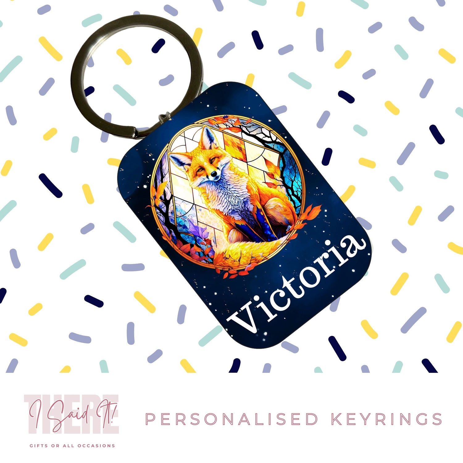 personalised-fox-keychain