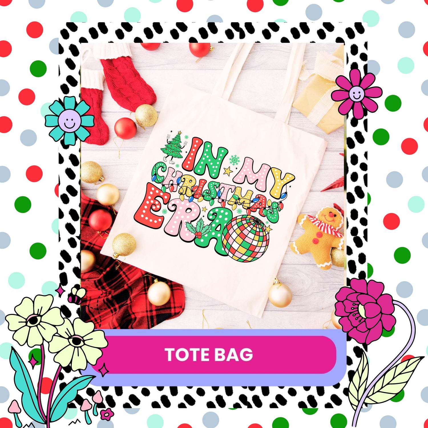 novelty Christmas tote bag