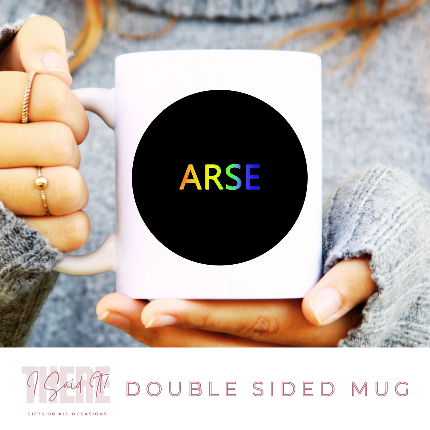 arse coffee mug