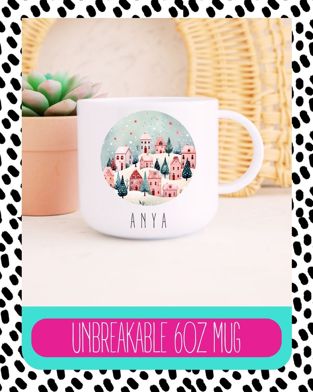 Christmas scene unbreakable mugs