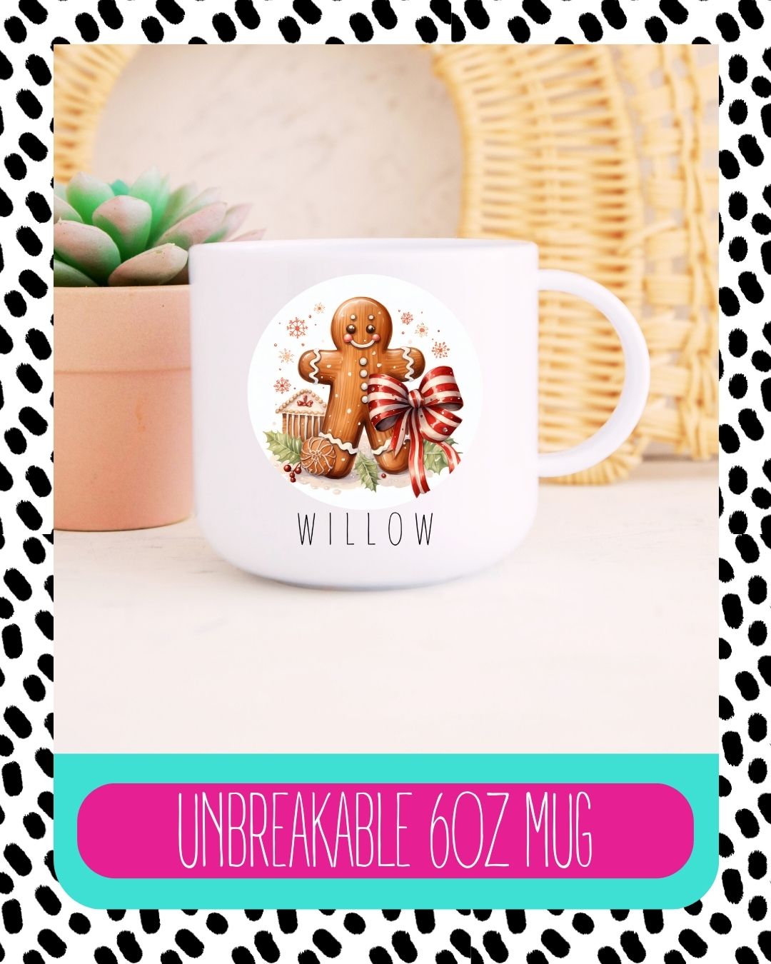 Cute Gingerbread Man Unbreakable Cup