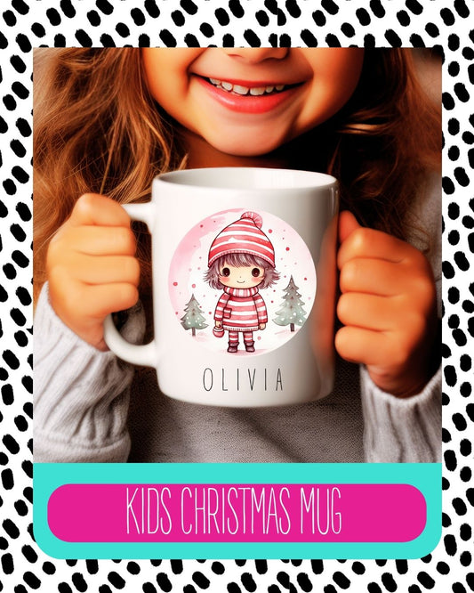 Cute Girls Christmas Mug