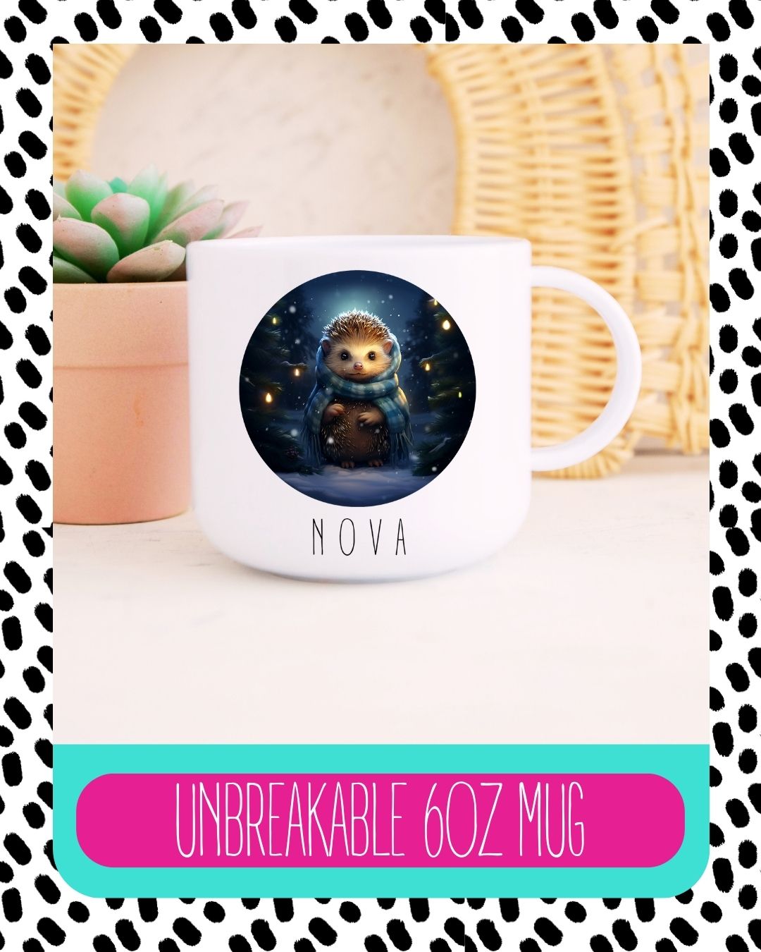 Cute Hedgehog Unbreakable Cup