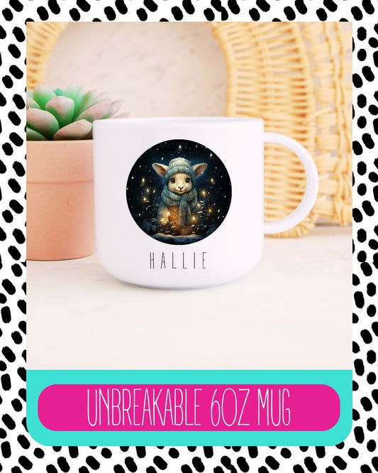 Cute Lamb Unbreakable Christmas Mug