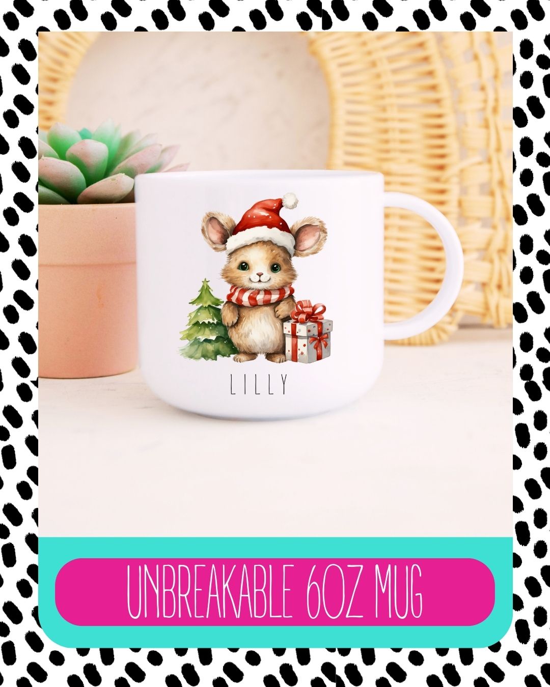 Cute Mouse Unbreakable Christmas Cup