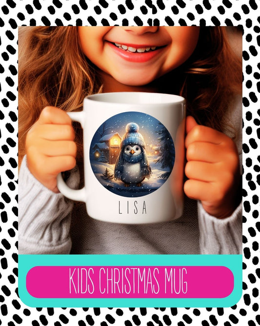 cute penguin Christmas mug