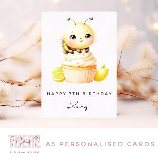 cute personalised bee cards