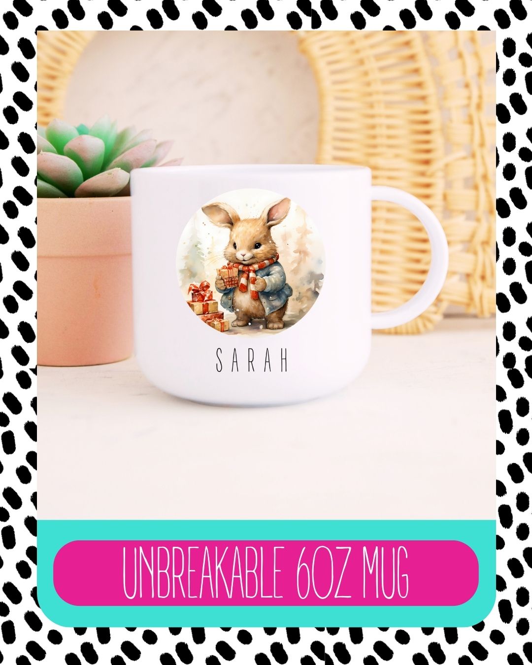 Cute Rabbit Unbreakable Christmas Mug