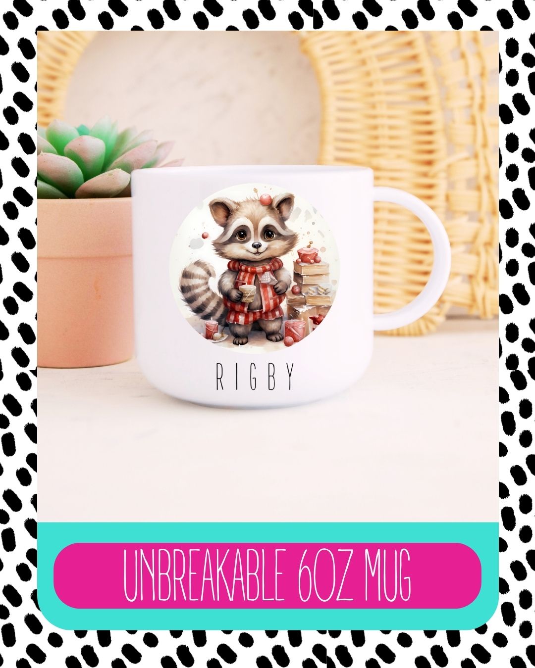 Cute Raccoon Christmas Mug