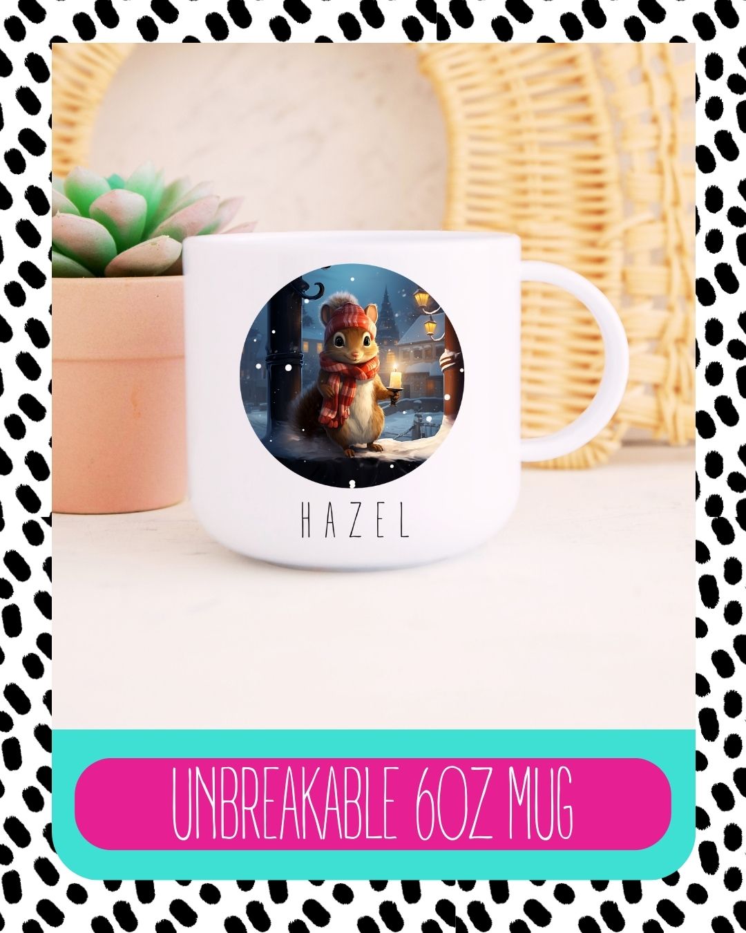 Cute Squirrel Unbreakable Christmas Mug