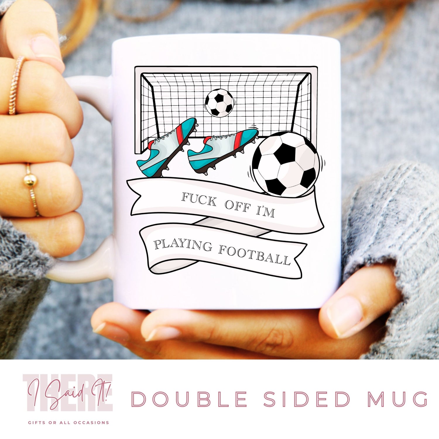 funny football mug