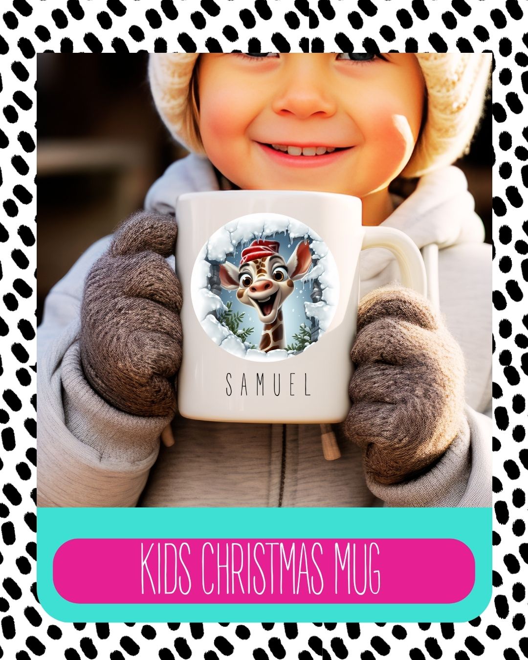 Funny Giraffe Christmas Mug