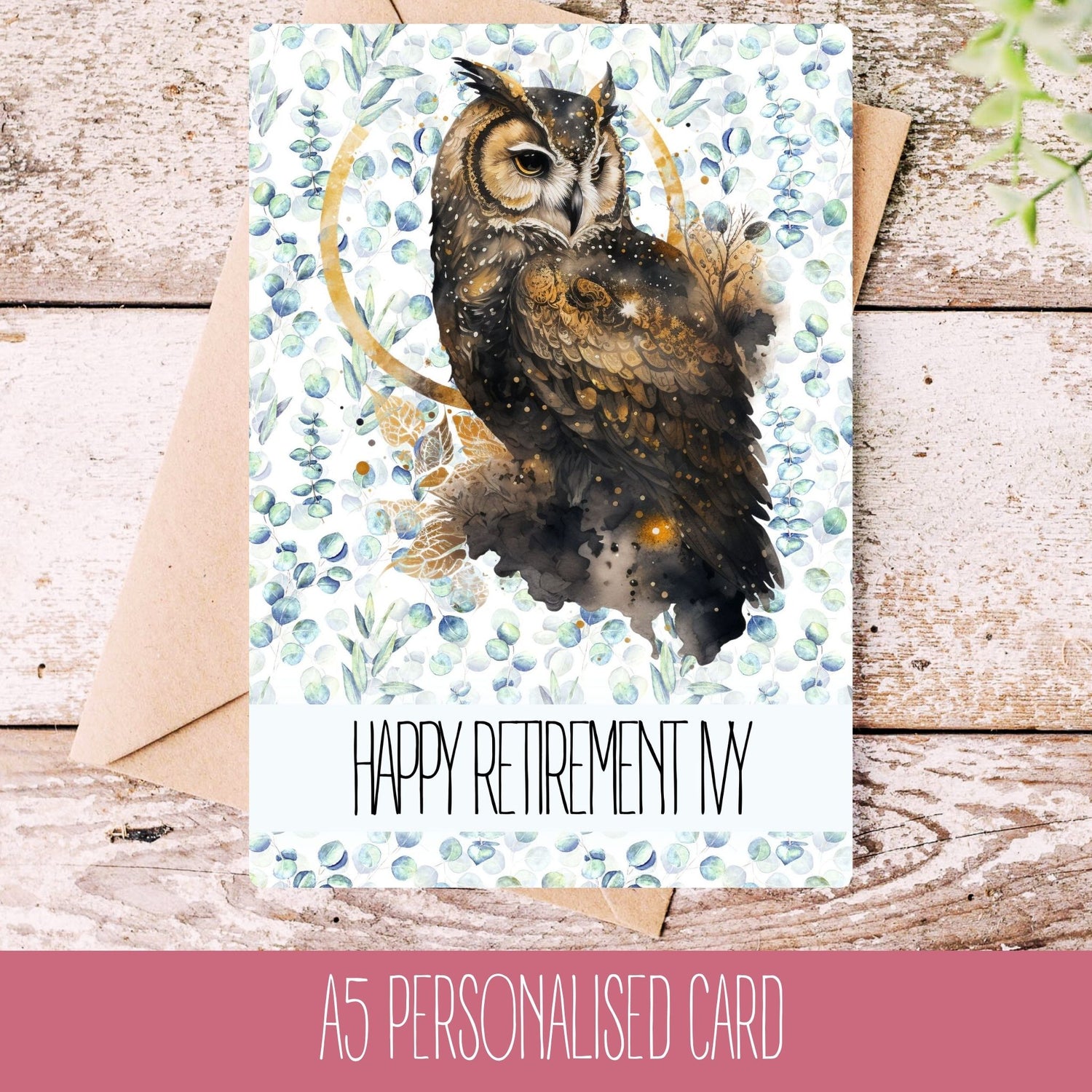 Handmade Owl Birthday Card