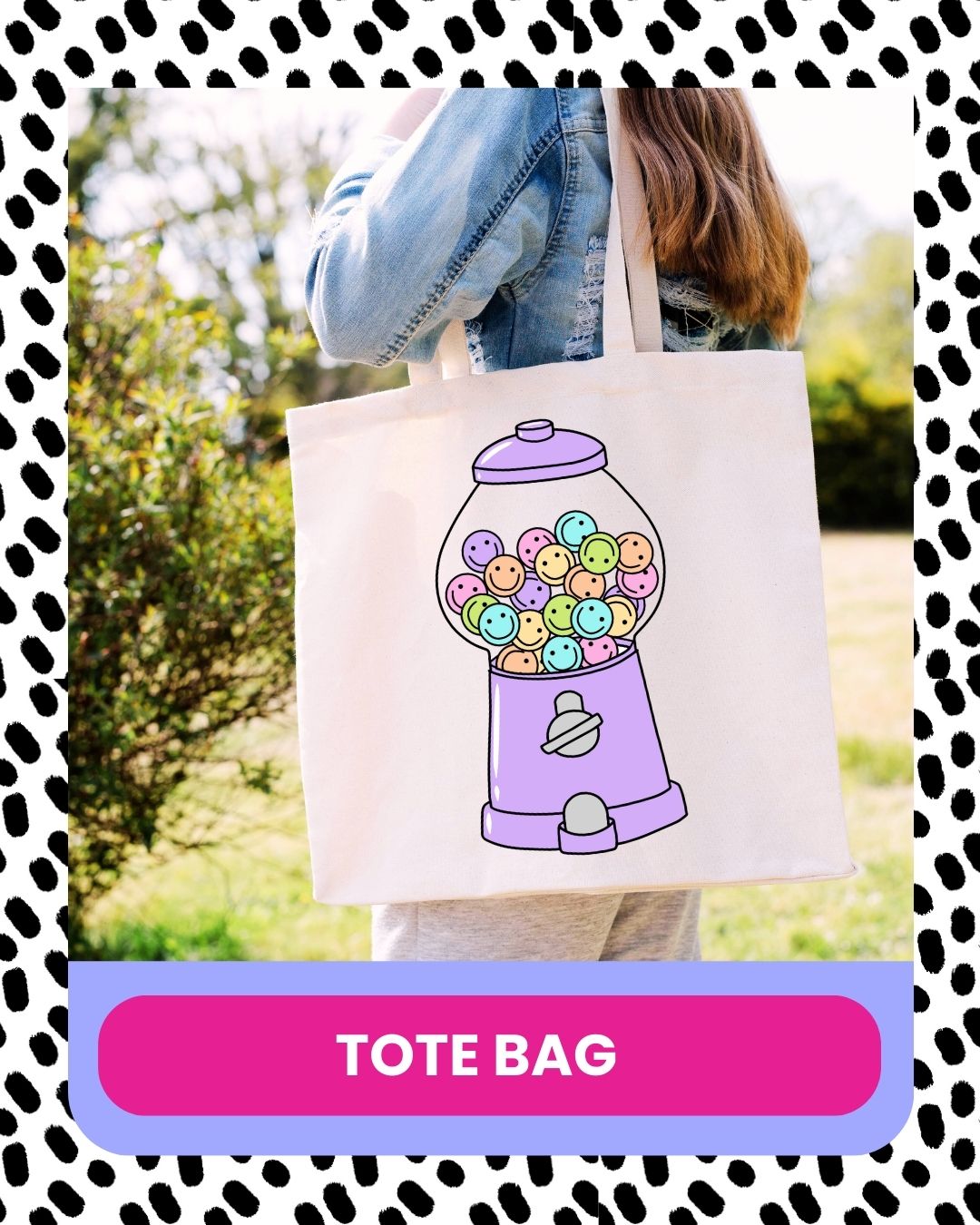 happy thoughts tote bag