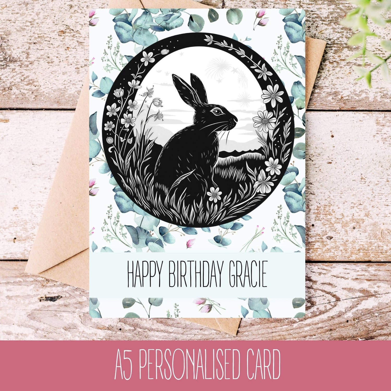 Hare Card Personalised