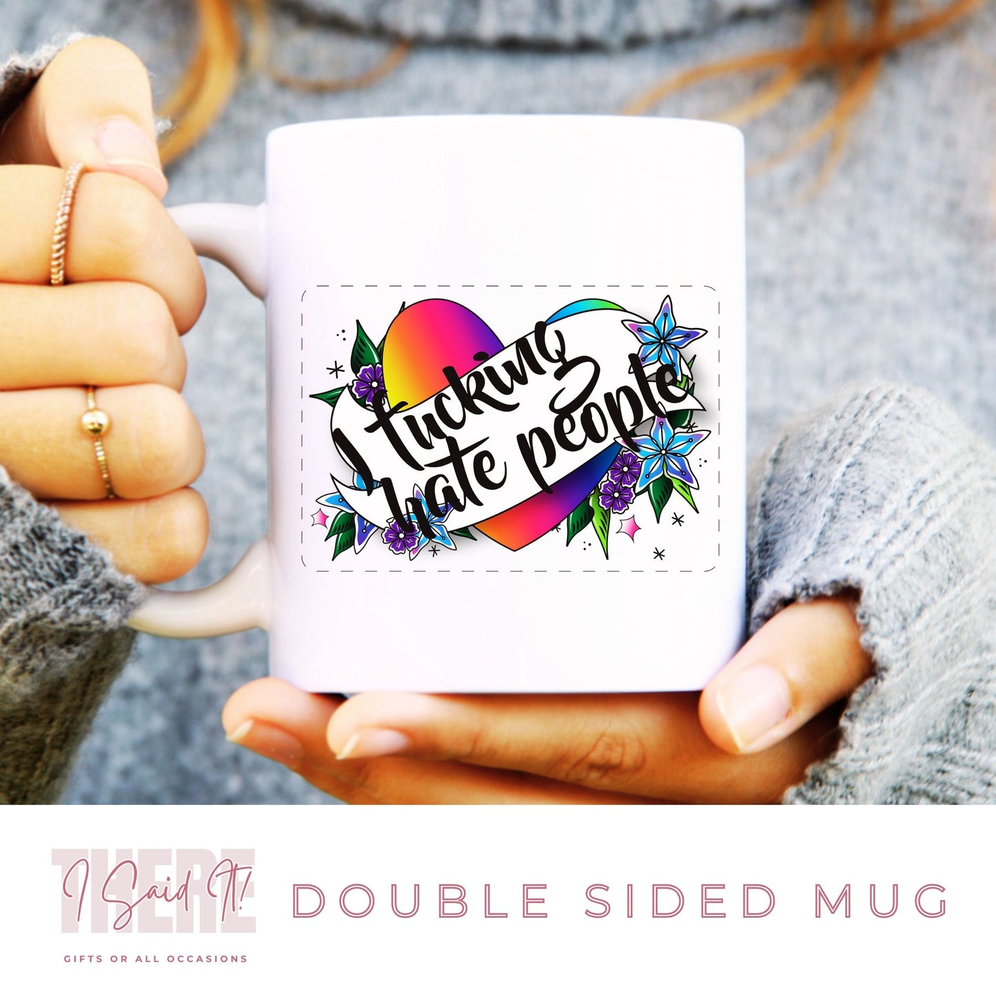 i hate people novelty mug