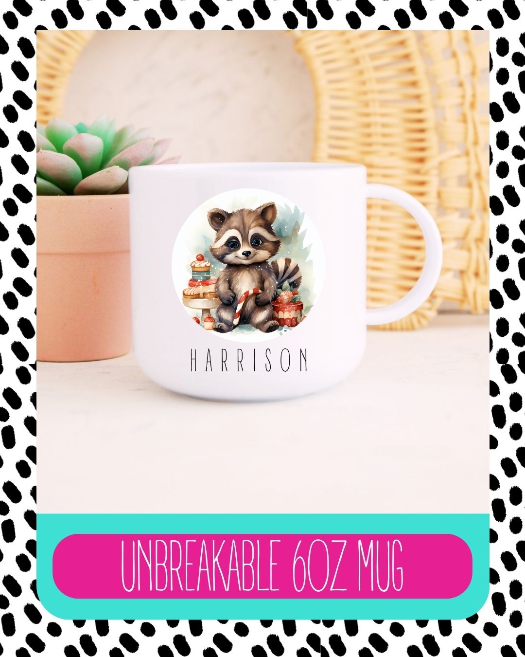 Lovely Raccoon Christmas Cup