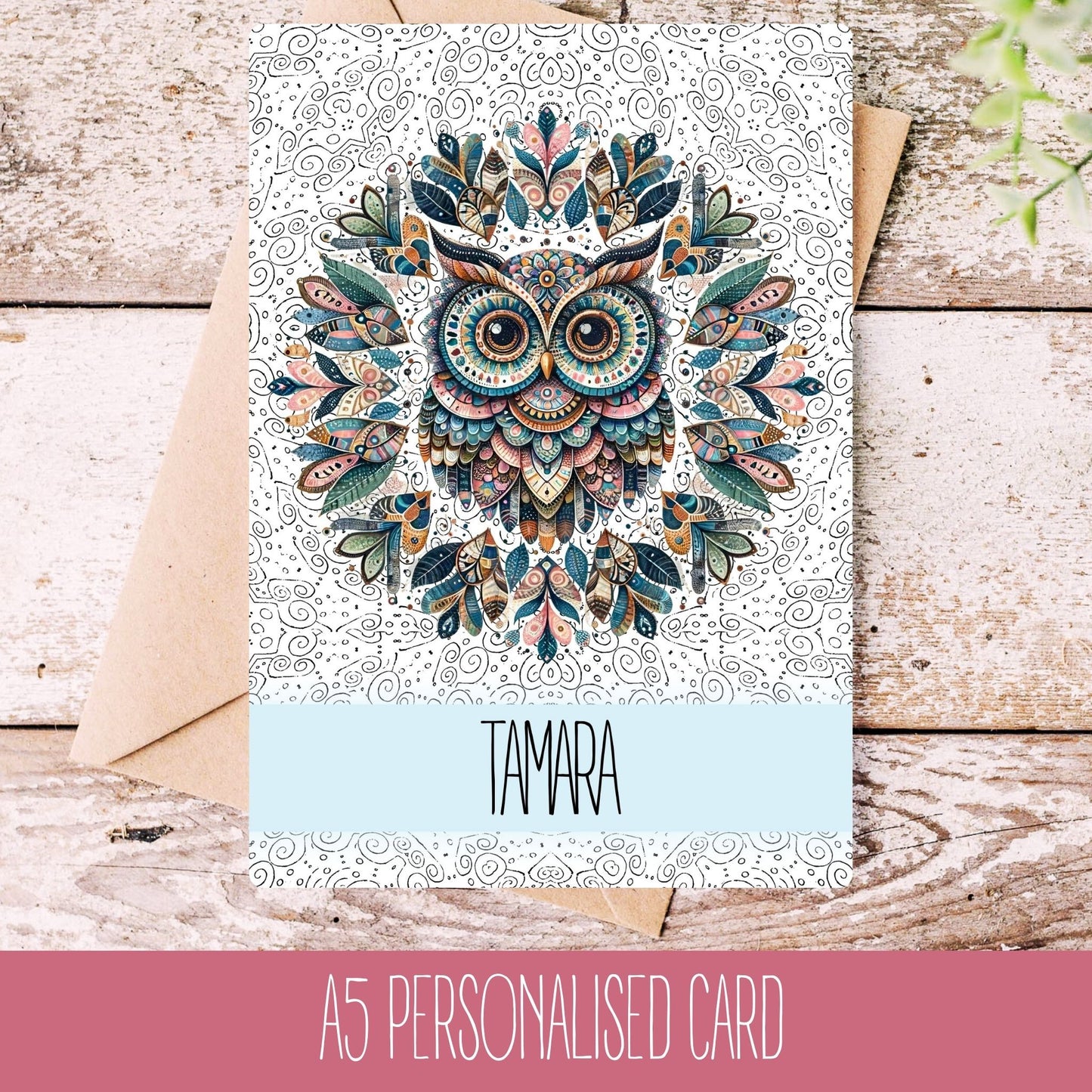 Mandala Owl Card