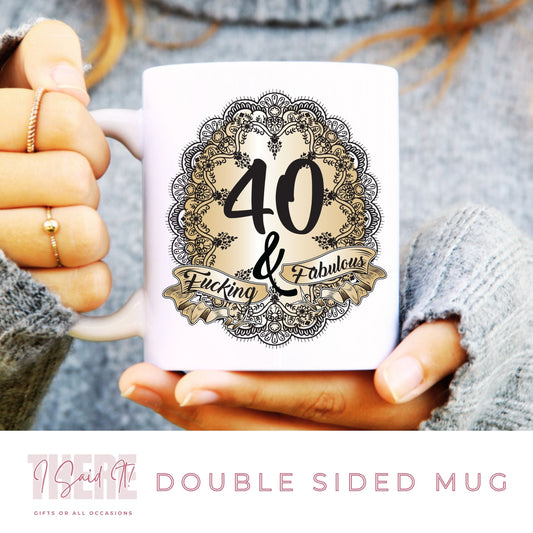 novelty 40th birthday mug