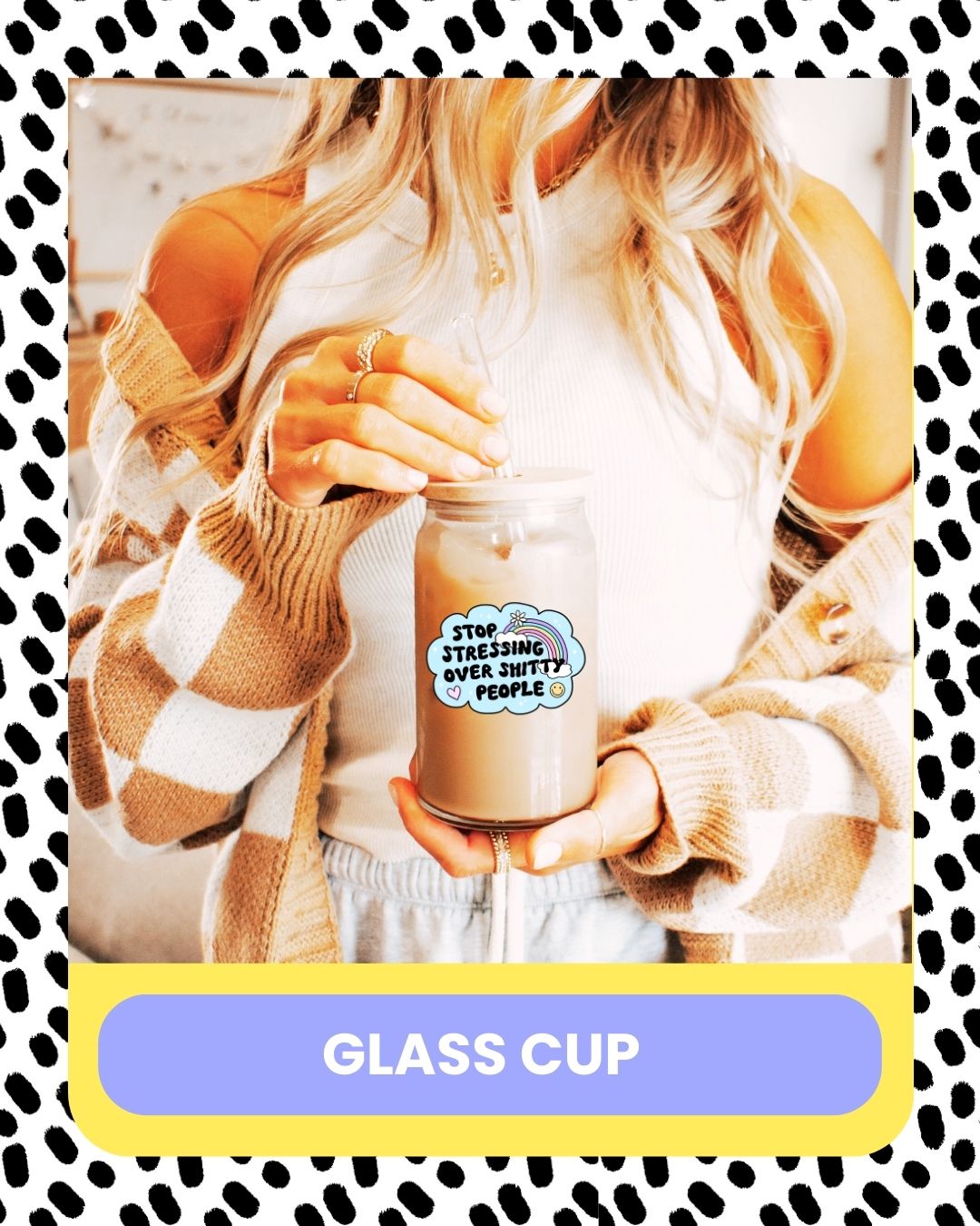 novelty anti stress glass cup