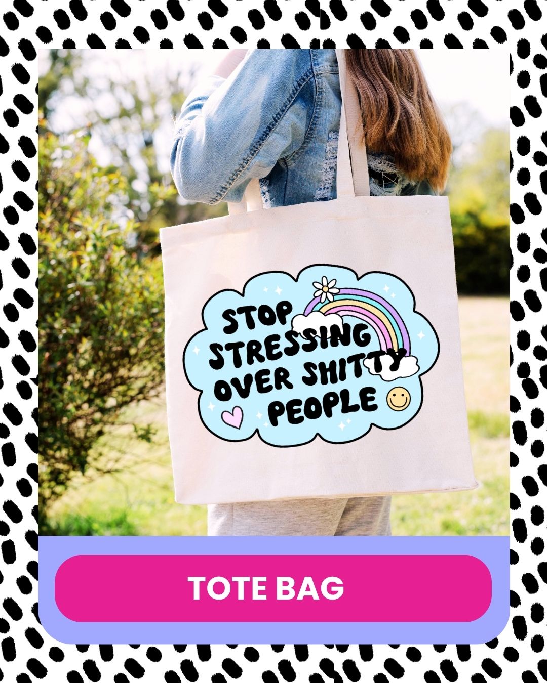 novelty anti stress tote bag