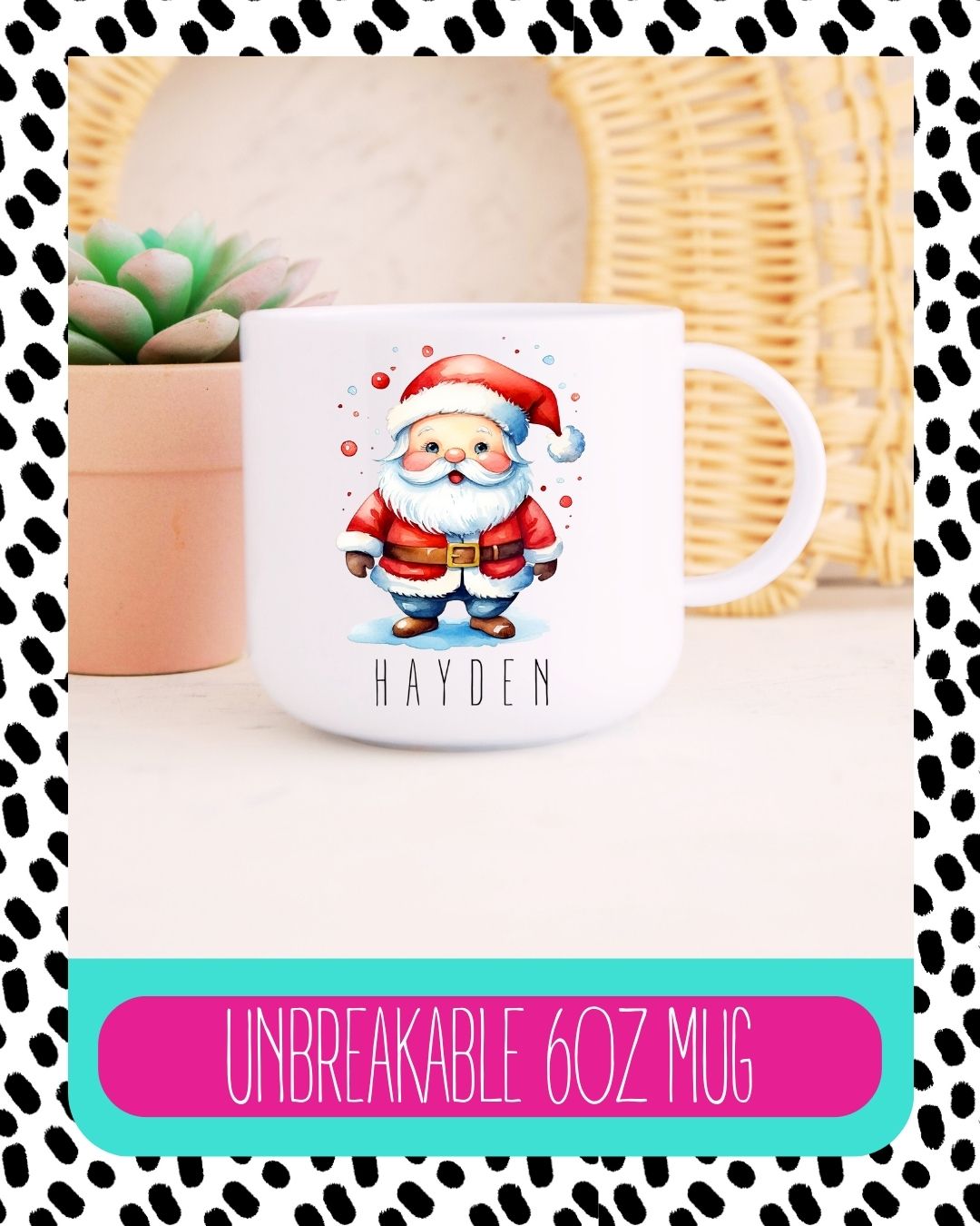 Personalised Father Christmas Unbreakable Mug