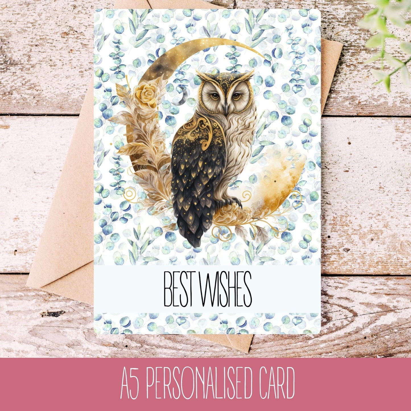 Personalised Handmade Owl Occasion Card