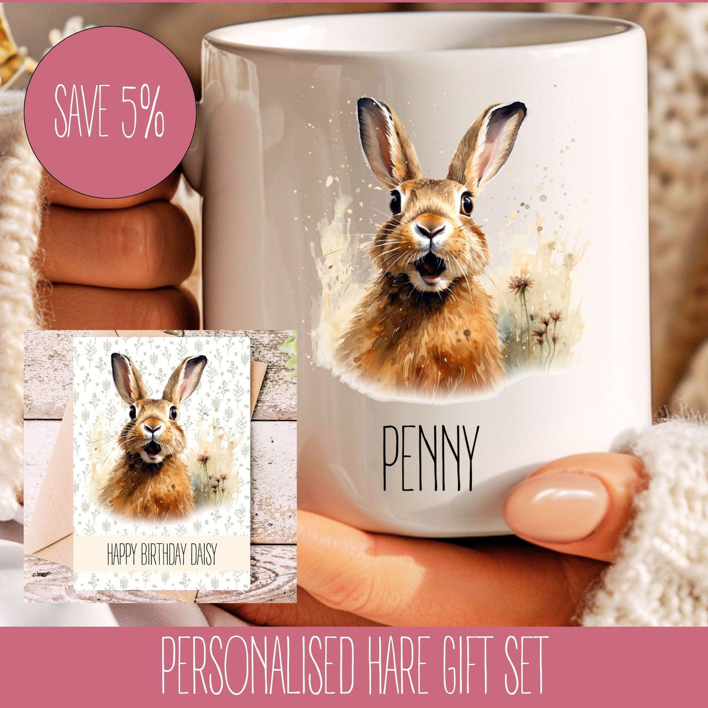 Personalised Hare Present