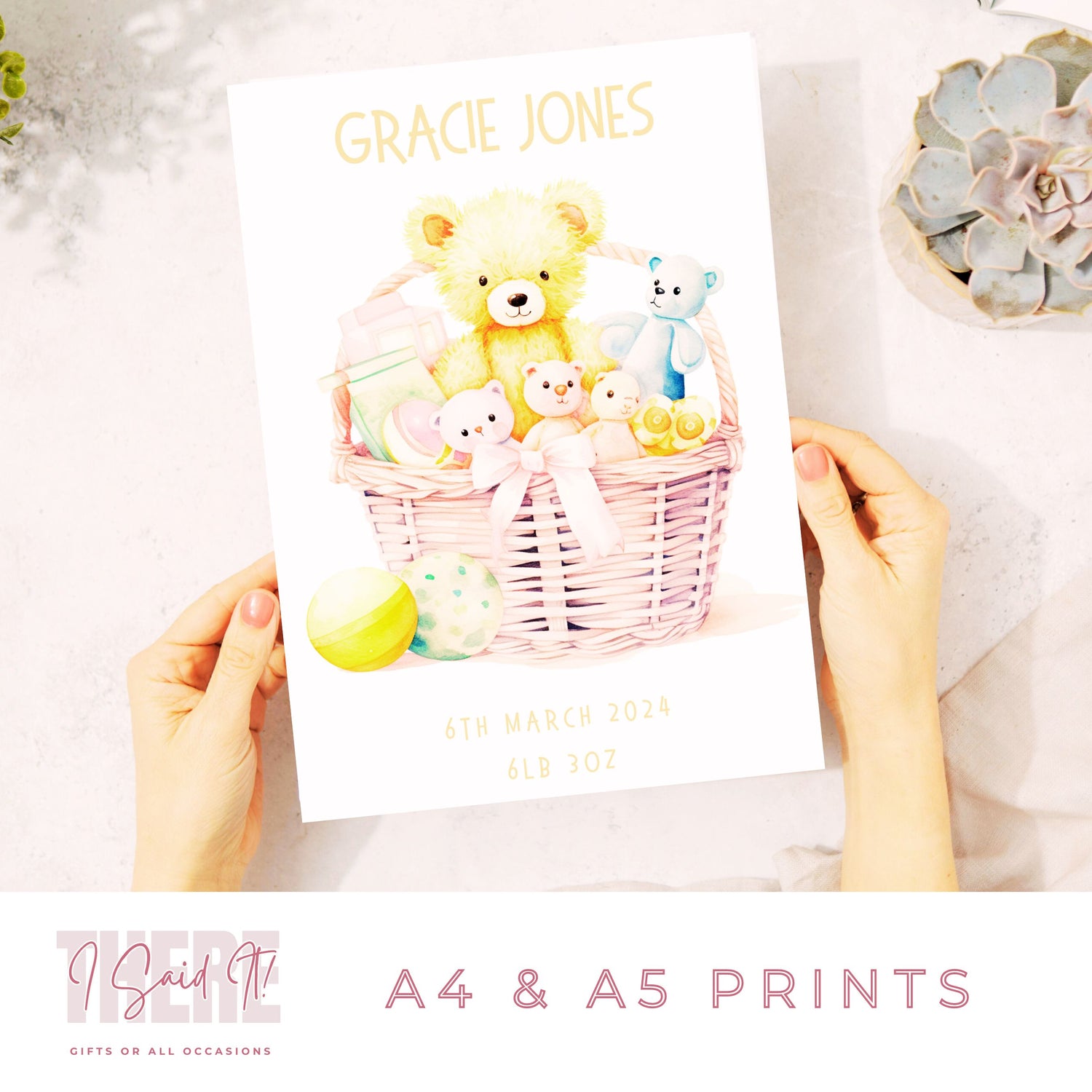 personalised newborn baby print