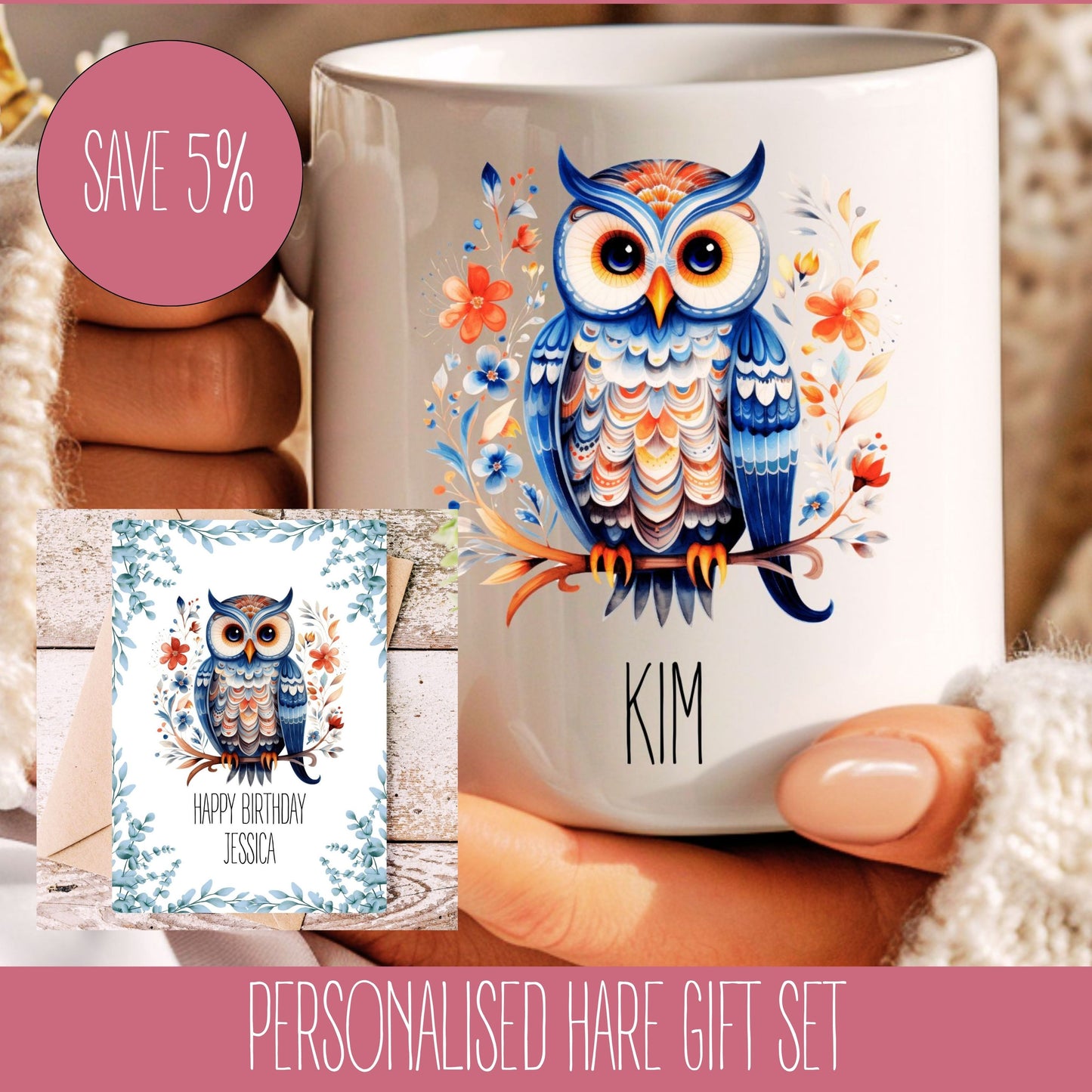 Personalised Owl Gift Set