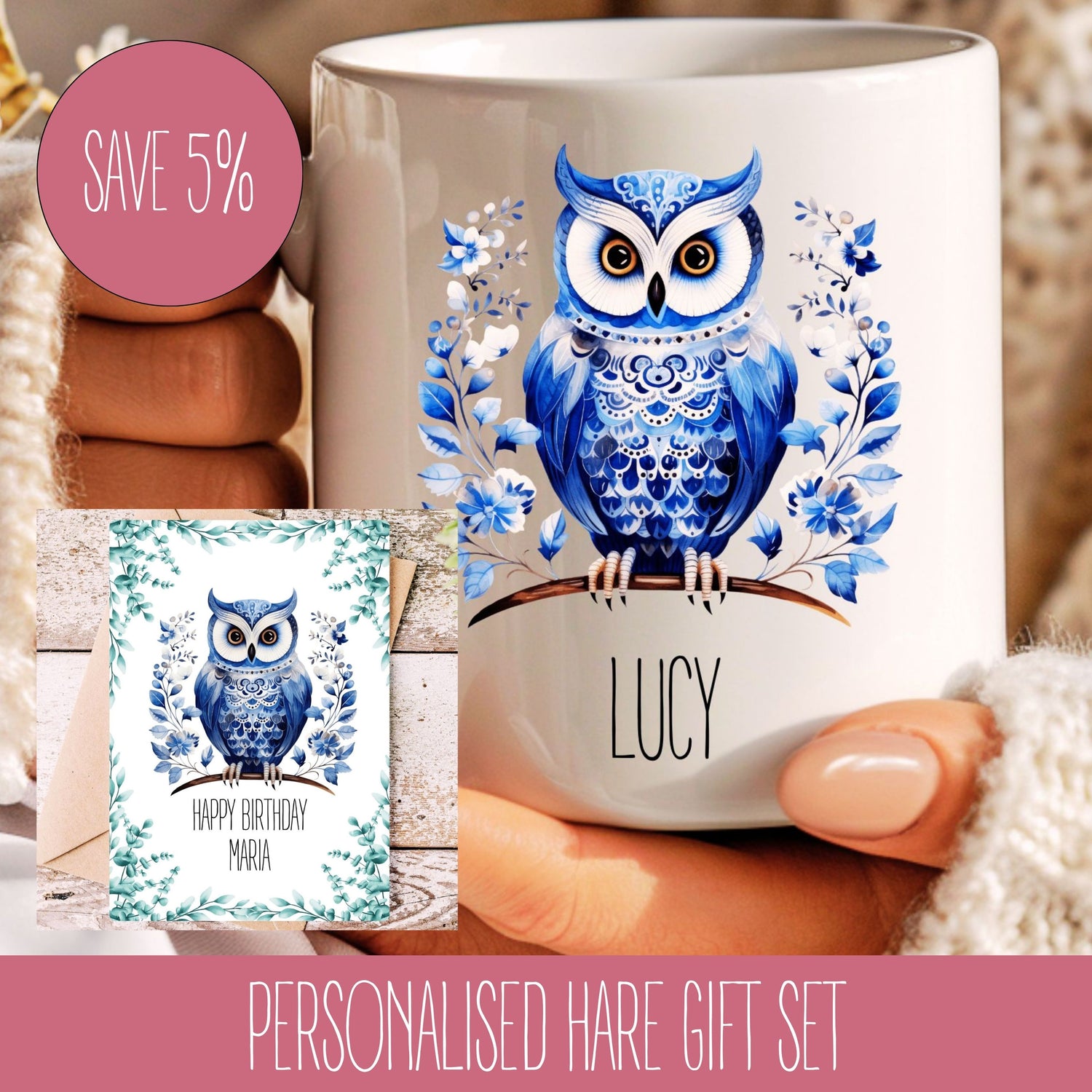 Personalised Owl Lover Gift Set