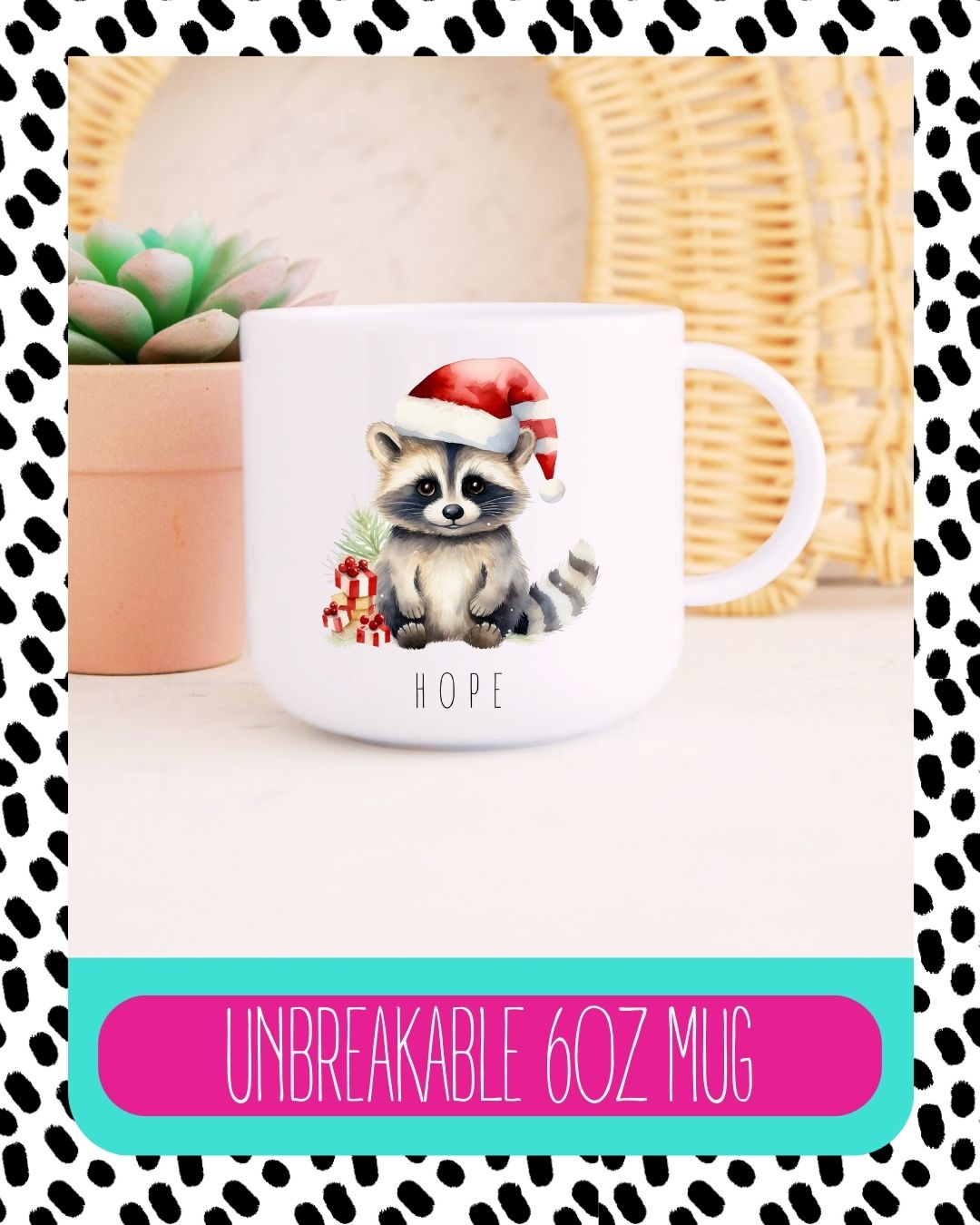 Personalised Raccoon Unbreakable Mug