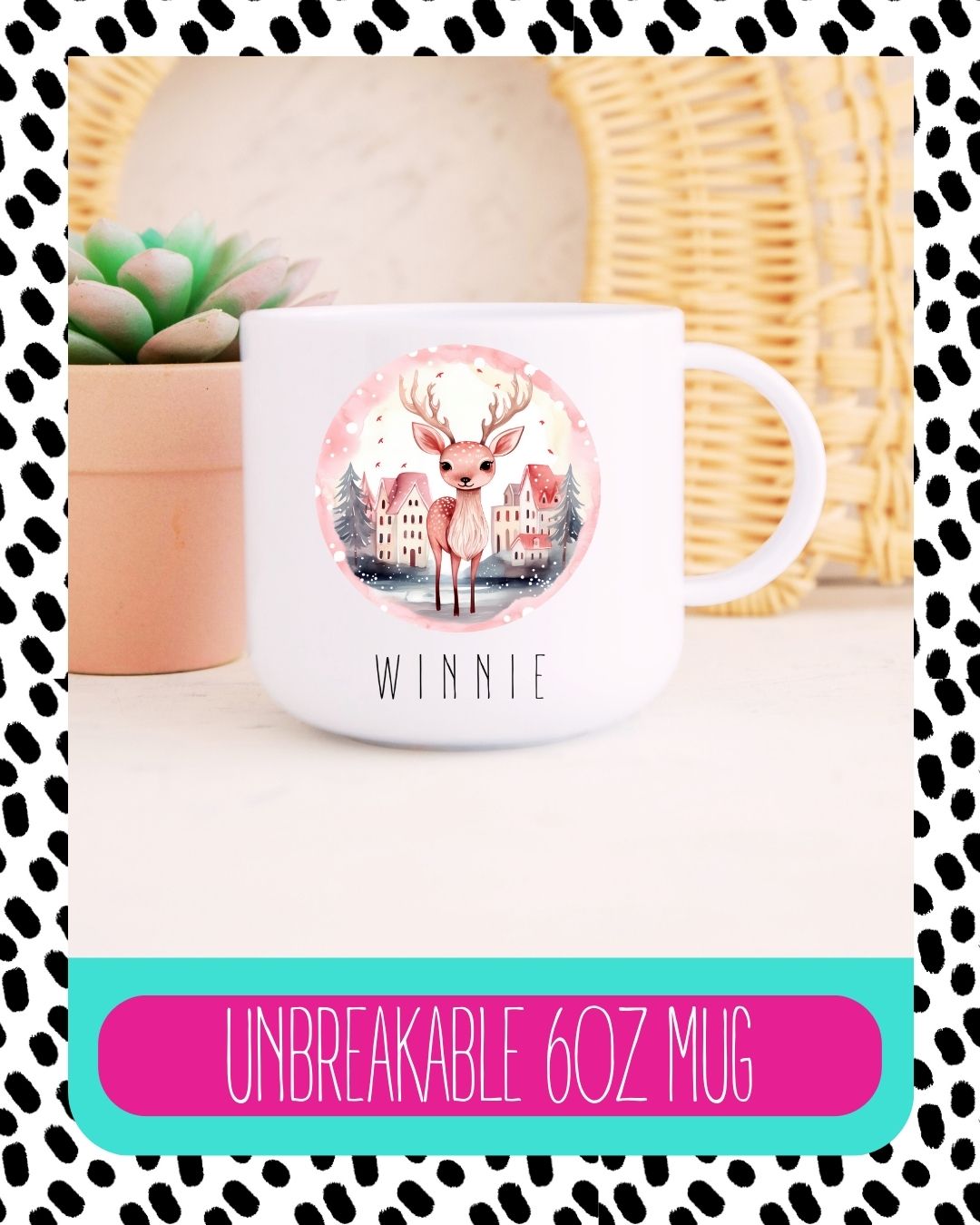 Pretty Deer Unbreakable Christmas Mug