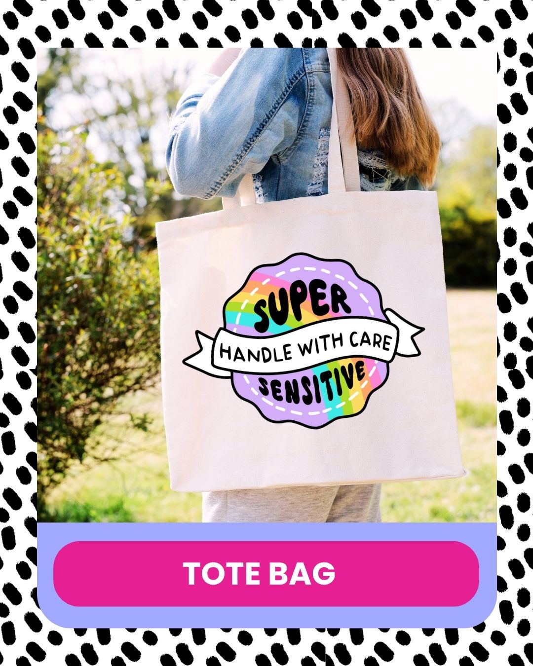 sensitive person tote bag