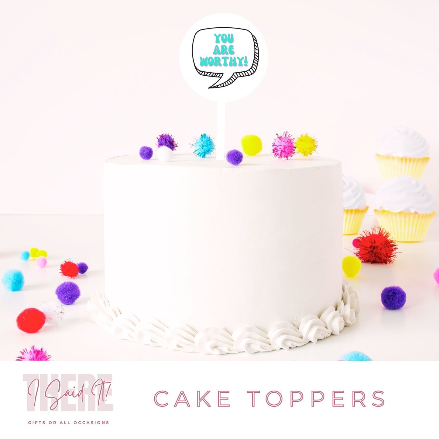 uplifting cake topper